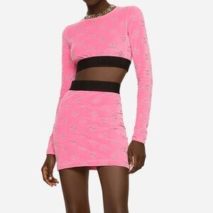 Dolce and Gabbana all-over DG logo set ( PINK )